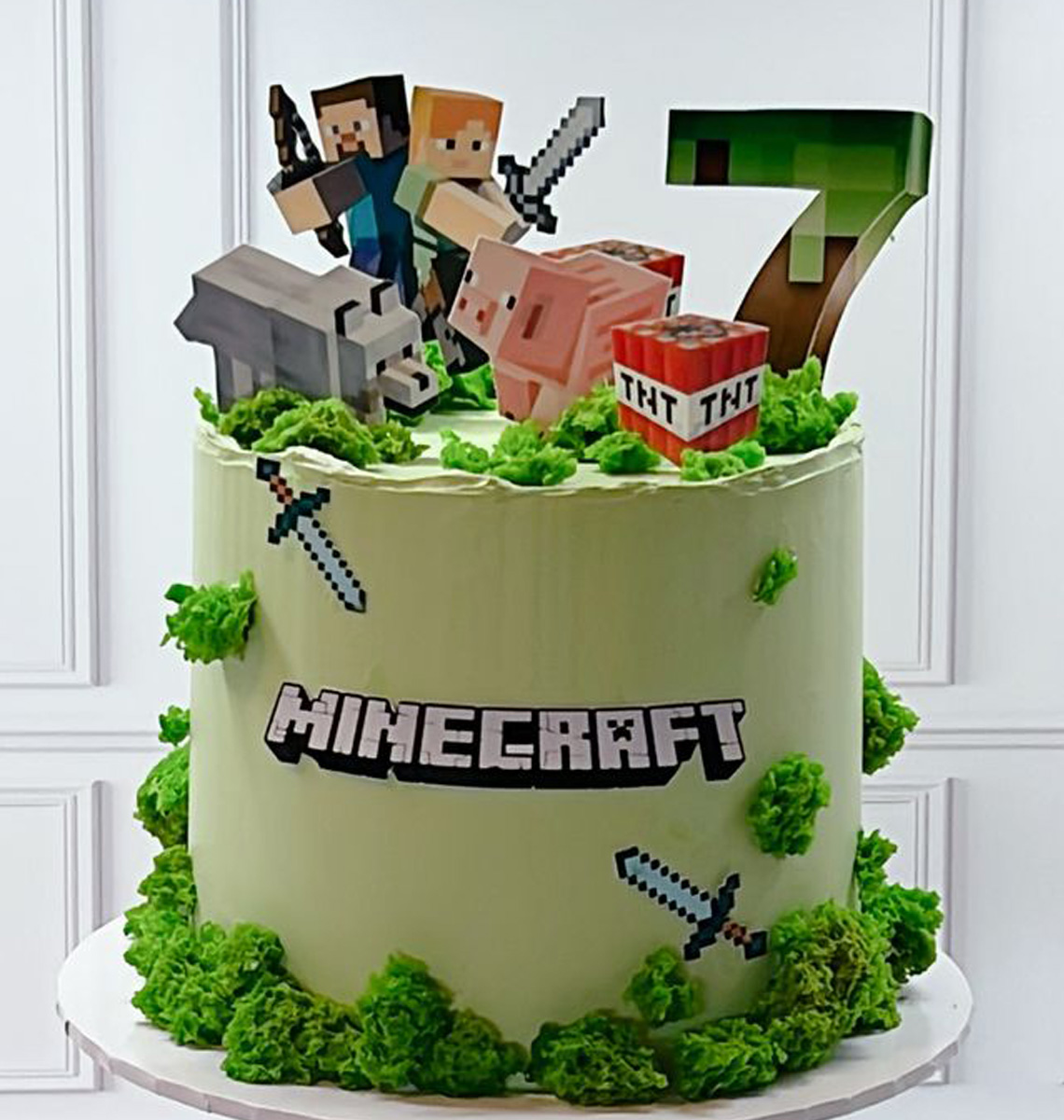 Торт кремовый MINECRAFT