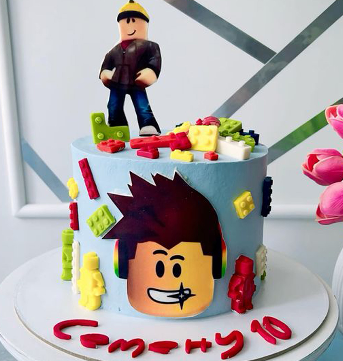 Торт ROBLOX с конструктором