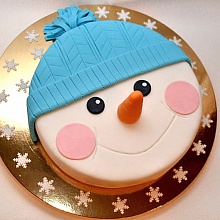 Торт "Новогодний снеговик"