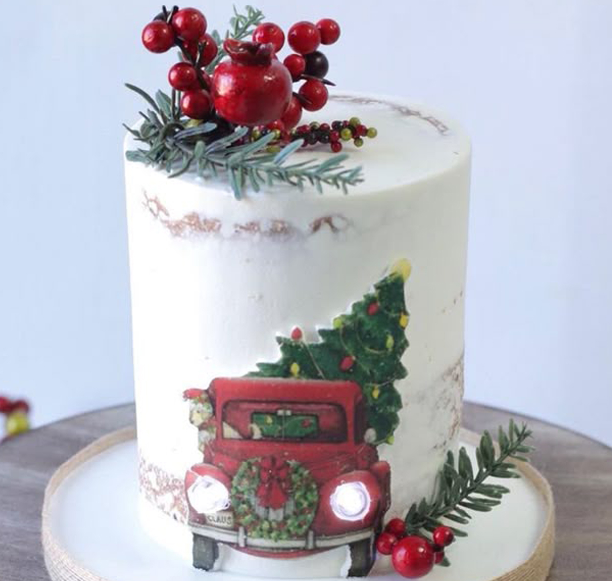 Торт новогодний открытый